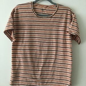 Madewell t-shirt - brown, peach and cream